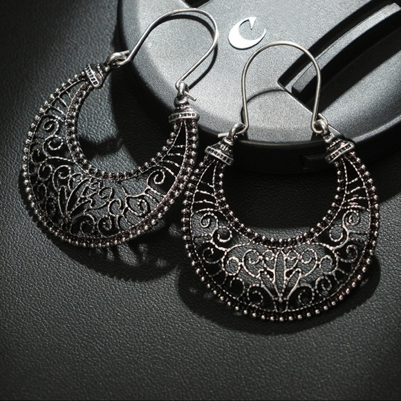 GlitzBlitz Jewelry - 2/$20! Antiqued Silver Boho Ear Wire Drop Earrings